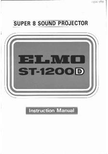 Elmo ST 1200 manual. Camera Instructions.